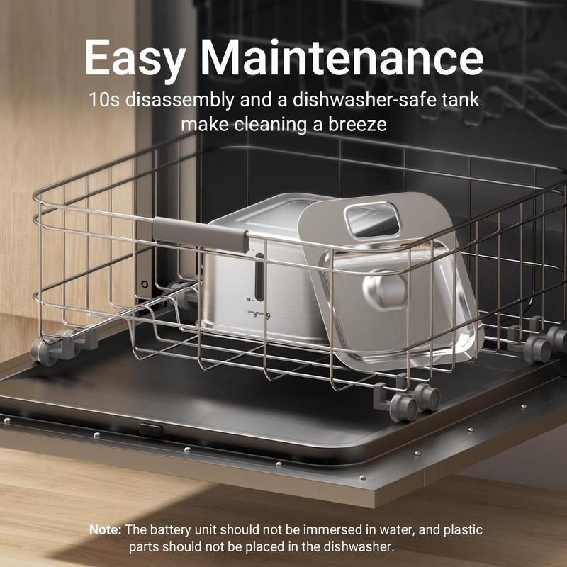 Downypaws Wireless Stainless Steel Cat Water Fountain - 101 Oz/3L Automatic Pet Dispenser with Motion Sensor, Cordless Design, Perfect Christmas Gift for Cats and Dogs