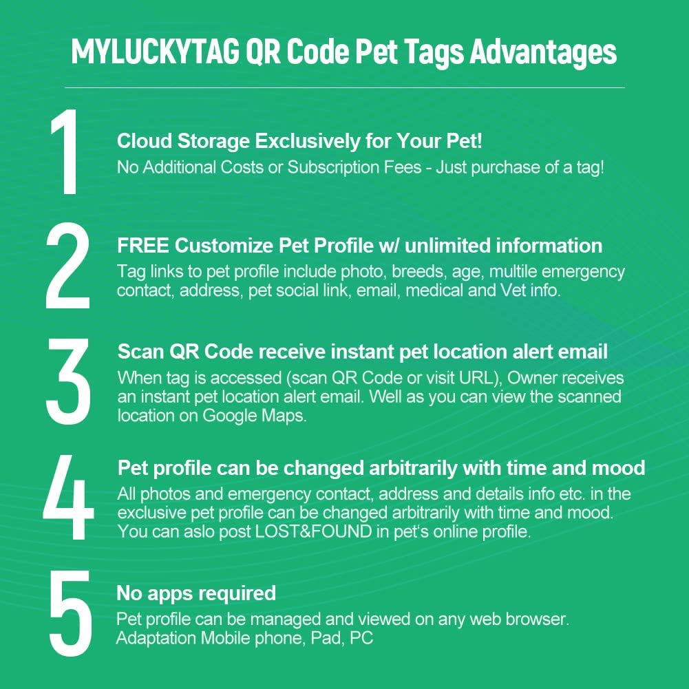 Stainless Steel QR Code Pet ID Tags - Instant Location Alerts & Online Pet Profiles!
