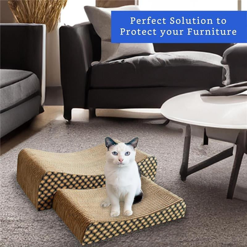 Ultimate 2-in-1 Cat Scratching Board Set - Protect Your Furniture & Keep Your Cat Happy!