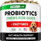 Pet Probiotics for Dogs & Digestive Enzymes + Digestion & Gut Health Treats, Dog Probiotics Chews, Fiber Supplement, anti Diarrhea, Constipation, Upset Stomach&Gas Relief, Canine Prebiotic