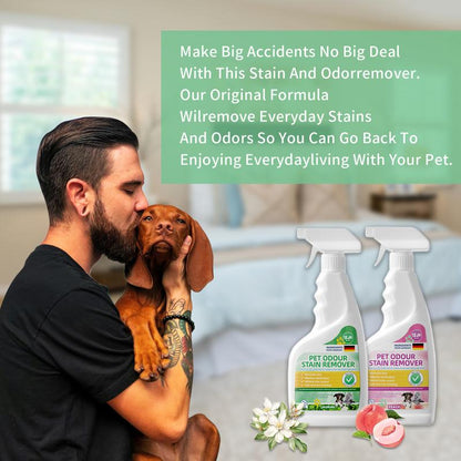 THUNDEREAL Pet Deodorizer - 500ml Jasmine & Peach Freshness, Instantly Eliminates Odor, Long-Lasting Home Freshness!