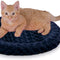 Thermo-Kitty Fashion Splash Heated Cat Bed - Waterproof & Cozy 18" Round Bed for Cats and Small Dogs in Blue