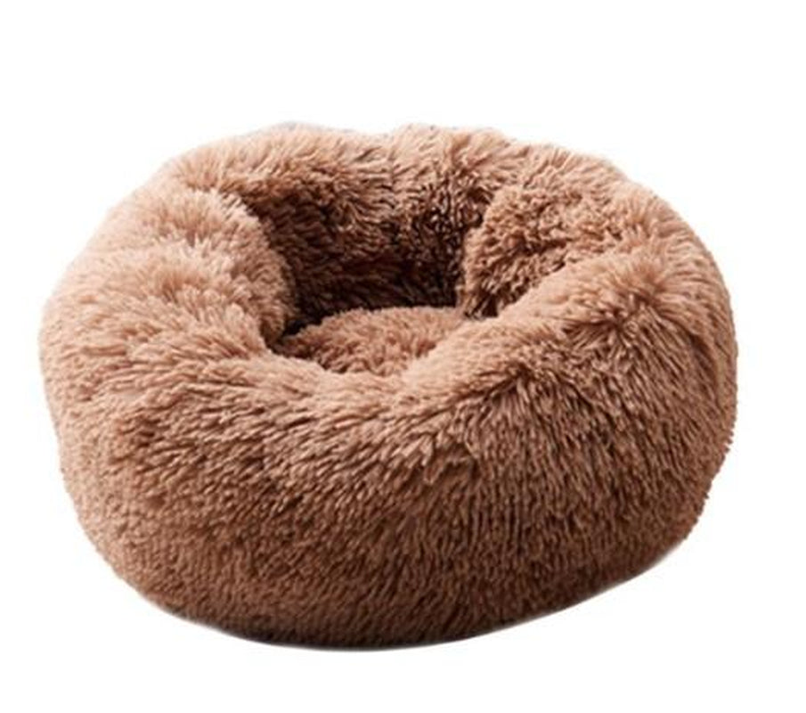 Cozy Round Plush Dog Bed for Small Dogs - Perfect Cat Litter Kennel & Puppy Nest Mat