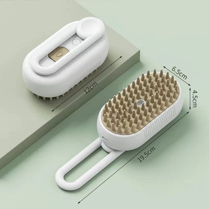 3-in-1 Electric Cat & Dog Steam Brush - Groom, Massage, and Remove Hair Effortlessly!