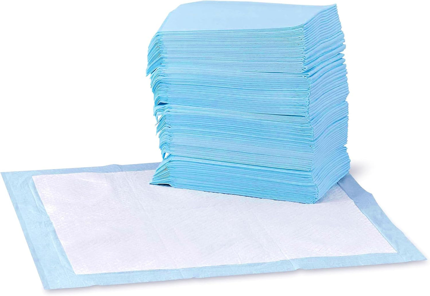 Premium Leak-Proof Dog & Puppy Pee Pads - Quick-Dry, Standard Absorbency, 22x22 Inches, 100 Pack, Blue & White