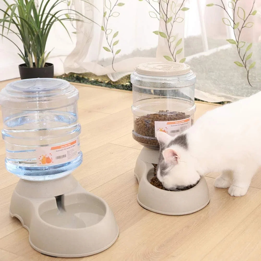 Automatic 3.75L Pet Feeder & Water Dispenser - Ideal for Cats, Dogs, and Puppies - Detachable Design for Easy Cleaning