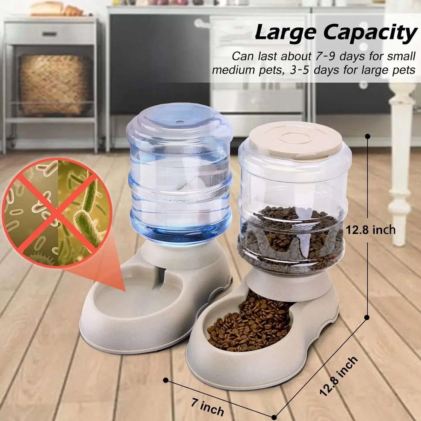 Automatic 3.75L Pet Feeder & Water Dispenser - Ideal for Cats, Dogs, and Puppies - Detachable Design for Easy Cleaning