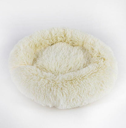 Cozy Round Plush Dog Bed for Small Dogs - Perfect Cat Litter Kennel & Puppy Nest Mat