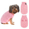 Chic Parisian Pet Pink Turtle Neck Cable Knit Dog Sweater - Cozy Pullover for All Sizes - Perfect Gift for Stylish Puppies & Dogs