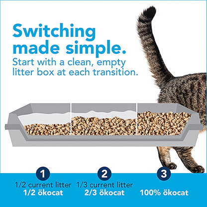 Premium Natural Wood Cat Litter - 13.2 lbs - Clumping Formula (Packaging May Vary)