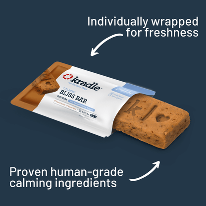 Calming Bliss Peanut Butter Bacon Soft Bake Dog Bars - 6 Treats in 12oz Bag for Happy, Relaxed Pups!