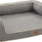 Deluxe Orthopedic Dog Sofa Bed with Egg Foam Mattress & Washable Linen Cover - Perfect for Small, Medium & Large Dogs (Grey, Small)