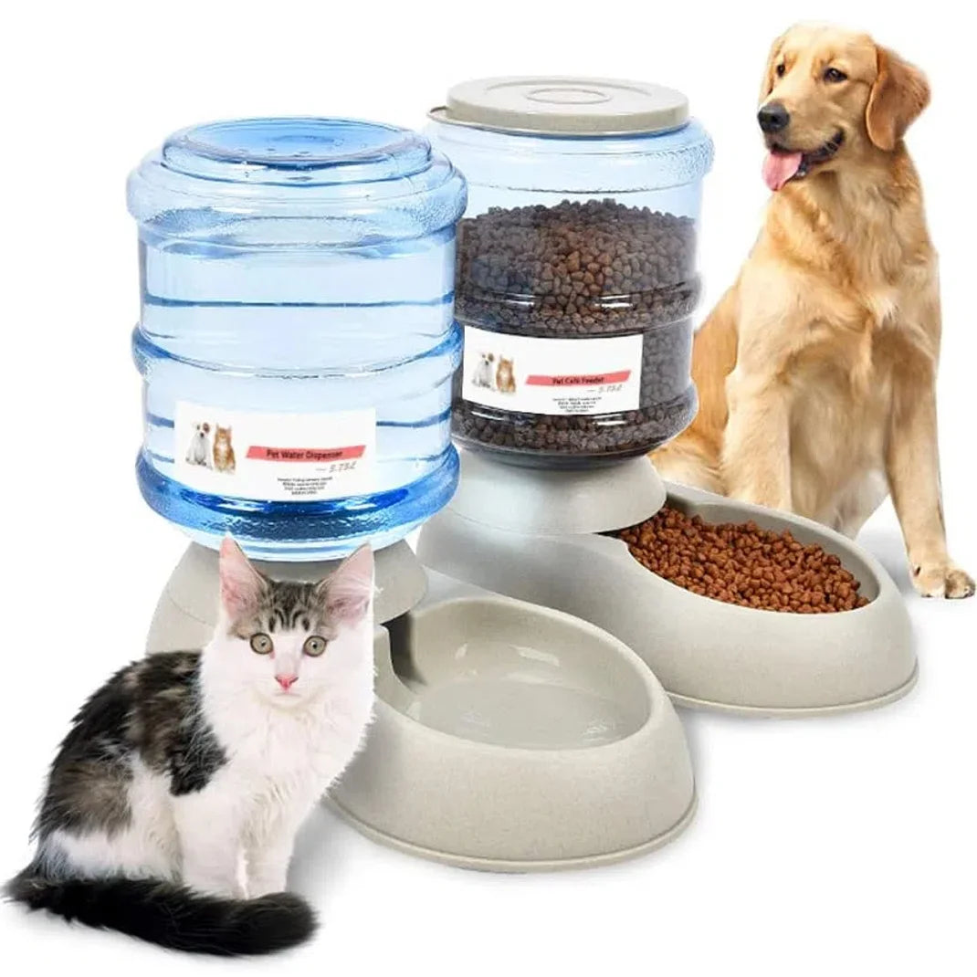 Automatic 3.75L Pet Feeder & Water Dispenser - Ideal for Cats, Dogs, and Puppies - Detachable Design for Easy Cleaning