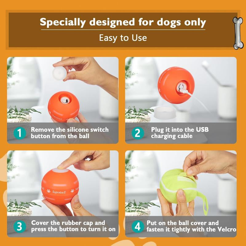 Interactive Remote-Controlled Bouncing Dog Ball Toy - USB Rechargeable Fun for All Dog Sizes!