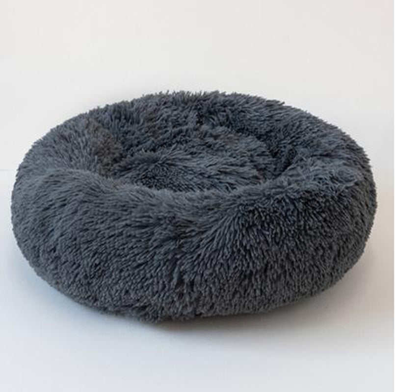 Cozy Round Plush Dog Bed for Small Dogs - Perfect Cat Litter Kennel & Puppy Nest Mat