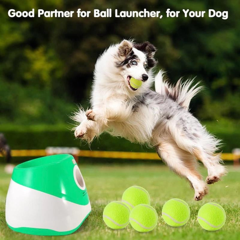 Ultimate Automatic Dog Ball Launcher - Interactive Toy with 3 Launching Distances & 3 Mini Tennis Balls for Small & Medium Dogs - Perfect for Indoor & Outdoor Fun!