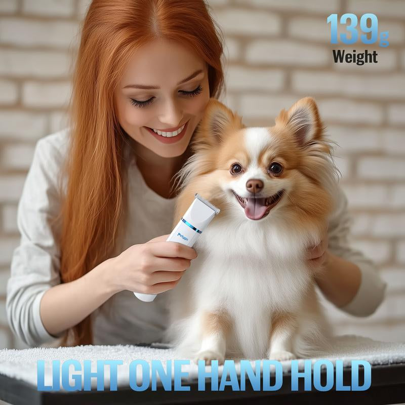 Petygo Ultimate 3-In-1 Dog Grooming Kit - Low-Noise, Rechargeable Clippers with Nail Grinder & Paw Trimmer - Perfect Gift for Pet Lovers!