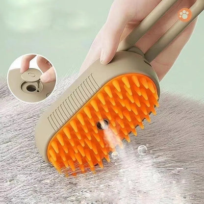 3-in-1 Electric Cat & Dog Steam Brush - Groom, Massage, and Remove Hair Effortlessly!