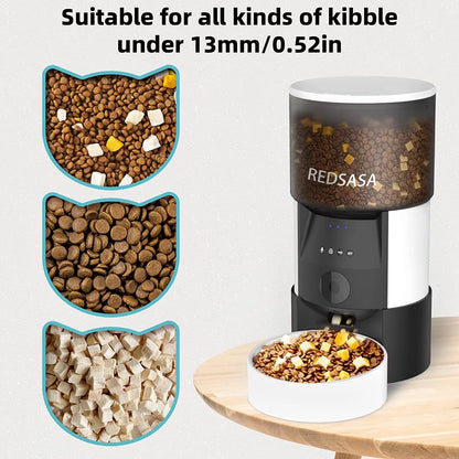 Smart 3L Automatic Pet Feeder with HD Camera & 2-Way Audio - Ideal for Cats & Dogs, Wifi Enabled with Night Vision