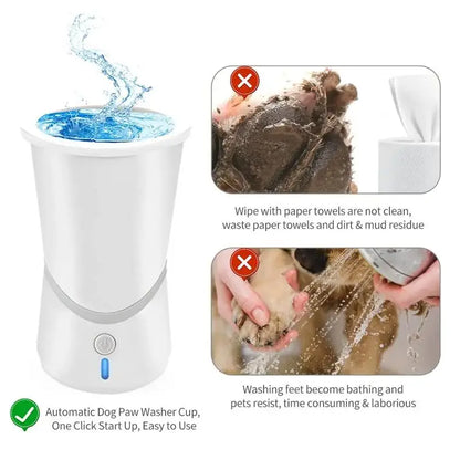 Portable Automatic Dog Paw Cleaner - Silicone Foot Washer Cup for Small & Medium Dogs