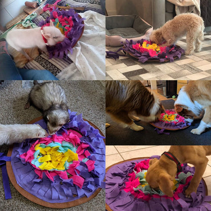 Interactive Snuffle Mat for Dogs - Puzzle Feeding Toy, Machine Washable, Perfect for Large & Small Pets (Purple)