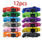 Vibrant Breakaway Pet Collar Set - 12 Colorful Nylon Collars with Safety Buckles for Puppies and Kittens