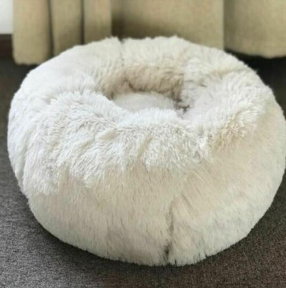 Cozy Round Plush Dog Bed for Small Dogs - Perfect Cat Litter Kennel & Puppy Nest Mat